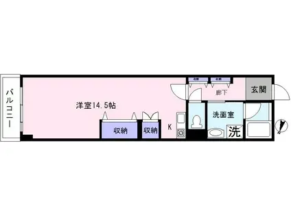 赤羽アボードⅡ(ワンルーム/15階)の間取り写真