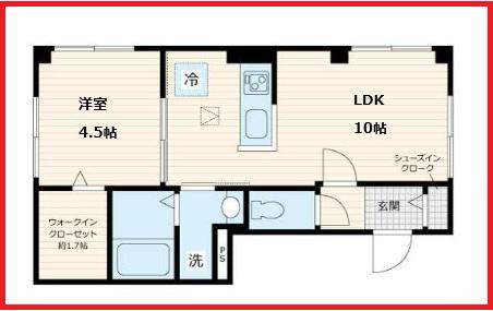 メゾン ブランシュ(1LDK/1階)の間取り写真