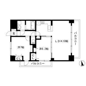 ALBA GRANDE 千種(2LDK/7階)の間取り写真