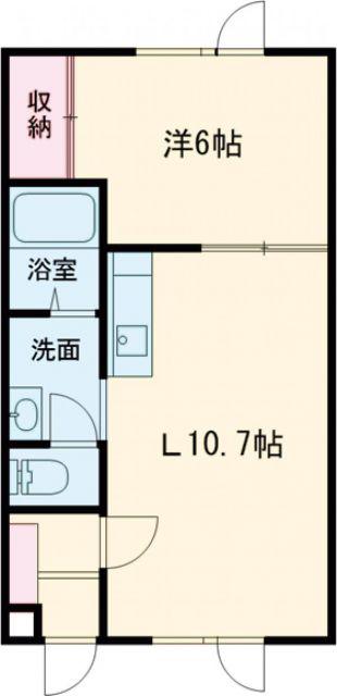 プラザ2000(1LDK/2階)の間取り写真