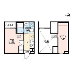 SUNSHINE (1K/1階)の間取り写真