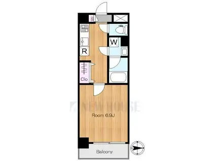 MONTE VERDE KAGURAZAKA(1K/4階)の間取り写真