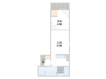 A.T MAISON駅前(1LDK/4階)の間取り写真