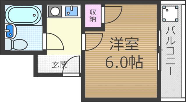 アンフィニィ・西河原(1K/2階)の間取り写真