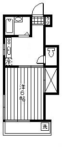 サンハイム(1K/1階)の間取り写真