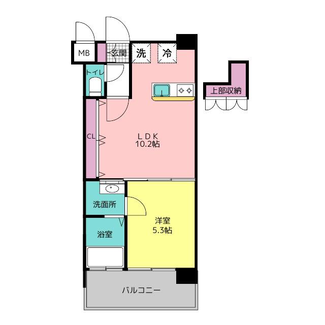 CLUB ORIENT BLD. NO.82 EMPRESS(1LDK/6階)の間取り写真