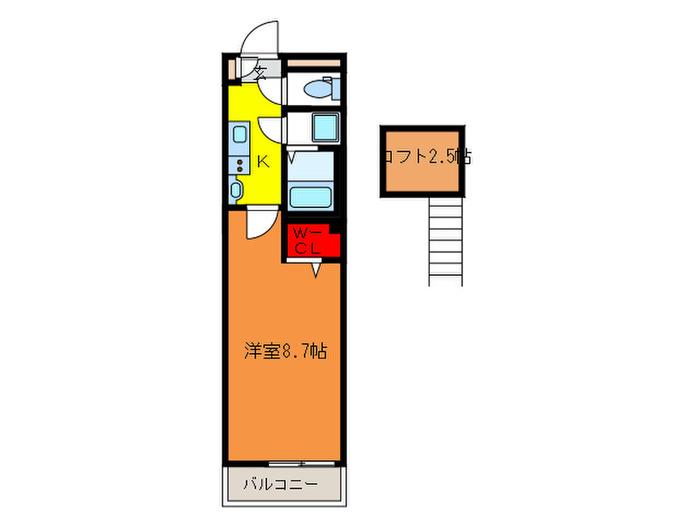 CENTRIS西川口(1K/3階)の間取り写真