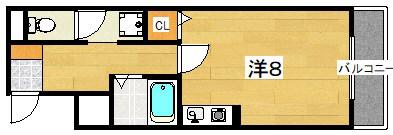 アルファークラージュI(1K/1階)の間取り写真