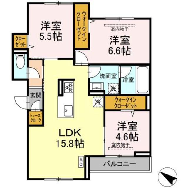 サン・クレール(3LDK/3階)の間取り写真