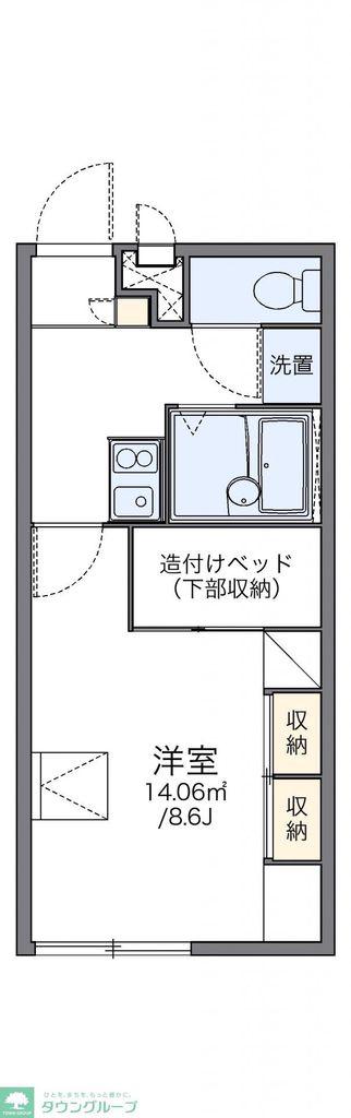 レオパレスジゴジ1(1K/2階)の間取り写真