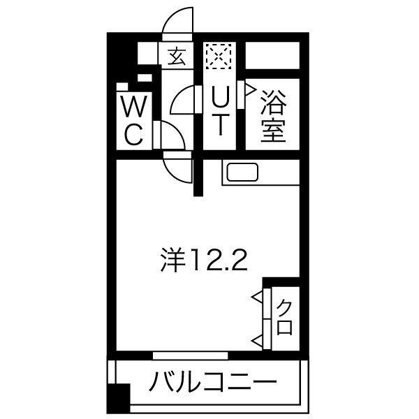 プラウランド名駅(ワンルーム/7階)の間取り写真