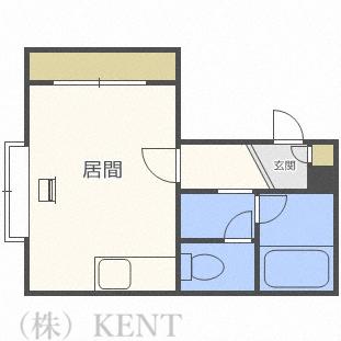 リバティII(ワンルーム/3階)の間取り写真
