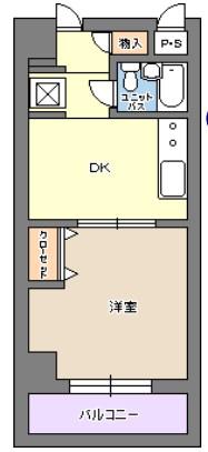 クリテリオン新大阪(1DK/6階)の間取り写真