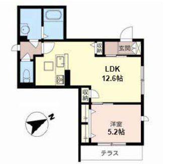 CASA VECCHIO(1LDK/1階)の間取り写真