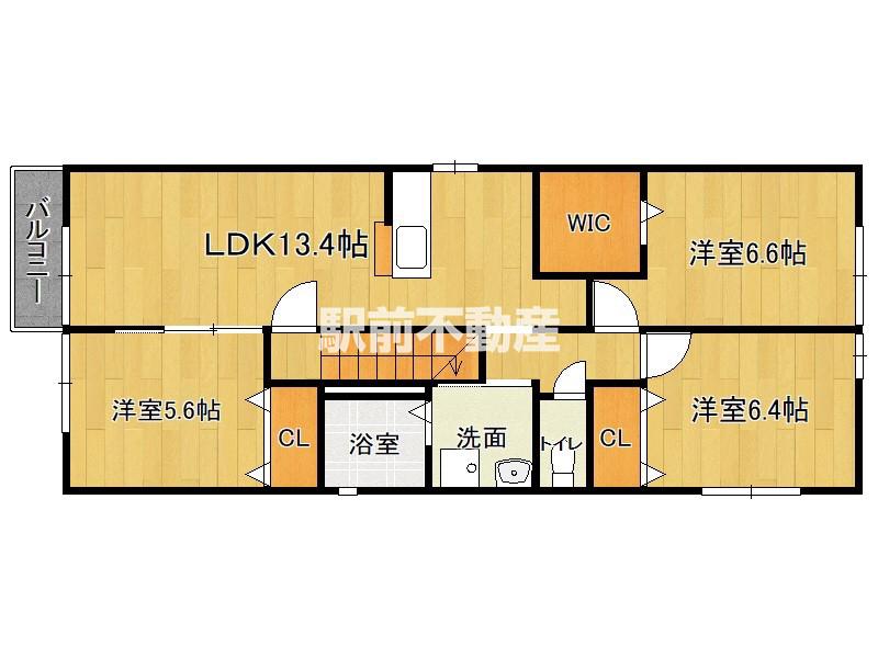 フィカーサ今宿(3LDK/2階)の間取り写真