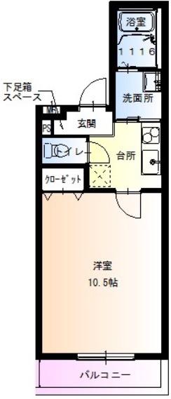 フジパレス山之内VII番館(1K/1階)の間取り写真