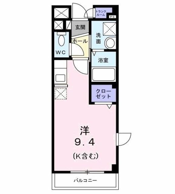 コモド プレッソ(ワンルーム/4階)の間取り写真