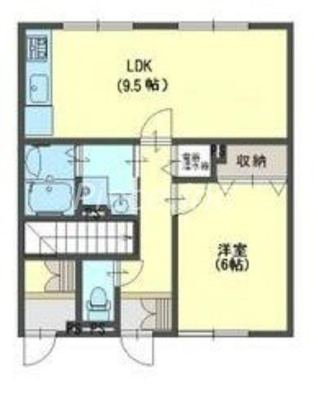カーサフェリーチェ C棟(1LDK/1階)の間取り写真