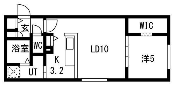 ALPHA新札幌駅前(1LDK/2階)の間取り写真