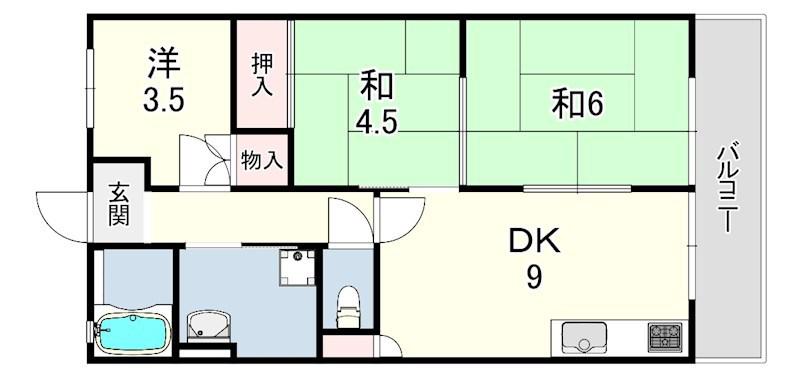 リアルティ大久保駅前(3DK/3階)の間取り写真