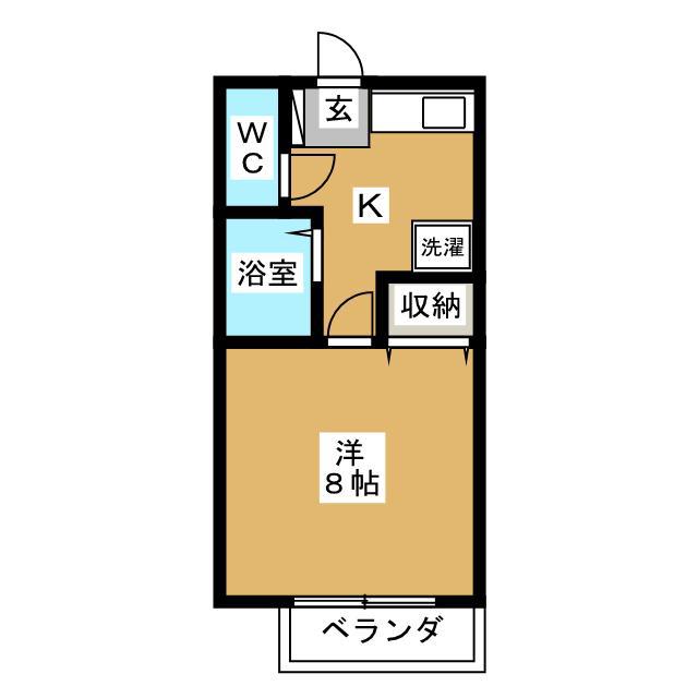 ビーラインラフィーネ(1K/2階)の間取り写真