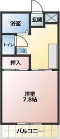 KFビル(1K/3階)の間取り写真