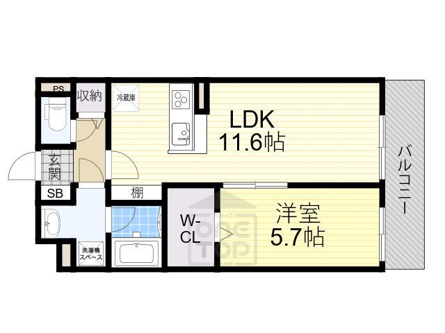 シトランテ千里(1LDK/2階)の間取り写真
