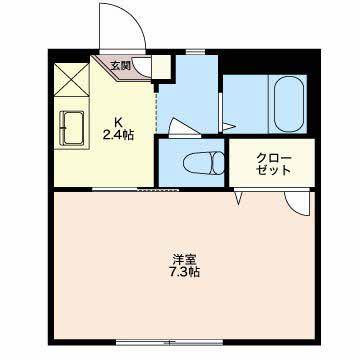 シャルマンさつきA(1K/2階)の間取り写真