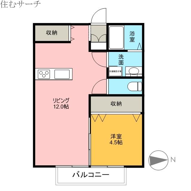 クレール チコ(1LDK/1階)の間取り写真