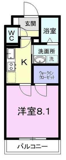 VRD富士(1K/1階)の間取り写真