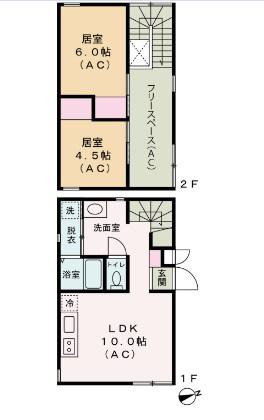 HAYASHI ACT.4(2LDK/1階)の間取り写真