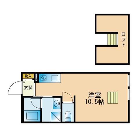N.33 HAKATA KTKS(ワンルーム/1階)の間取り写真