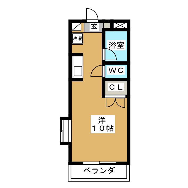 エクセル大岡(ワンルーム/3階)の間取り写真