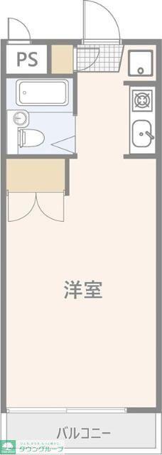 シティーホームズ壱里山(ワンルーム/2階)の間取り写真