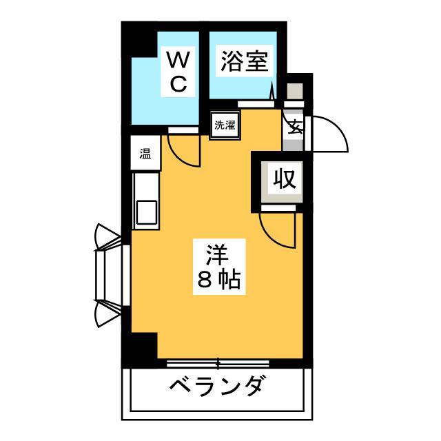 石坂ゼフィール(ワンルーム/4階)の間取り写真