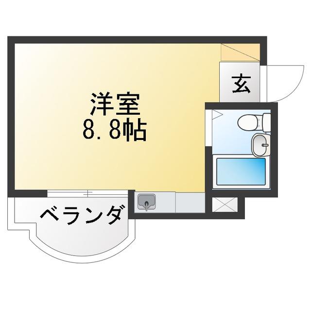 GRIT BLD(ワンルーム/3階)の間取り写真