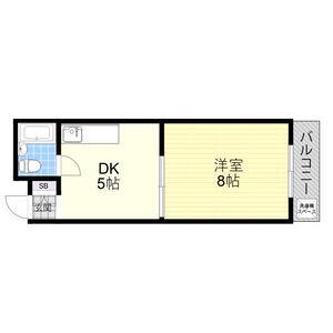 ハイム8848(1DK/4階)の間取り写真