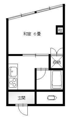メゾン長谷川(1K/3階)の間取り写真