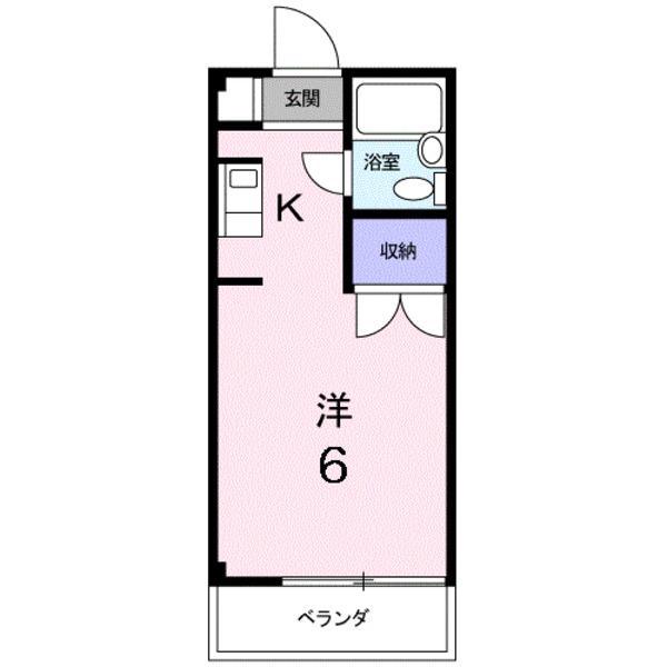 コーポスバル(ワンルーム/1階)の間取り写真