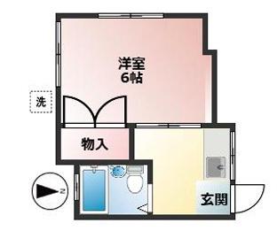 コーポ佐野(1K/1階)の間取り写真