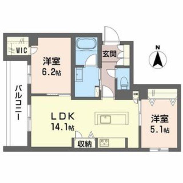 グラン ノーブル(2LDK/3階)の間取り写真