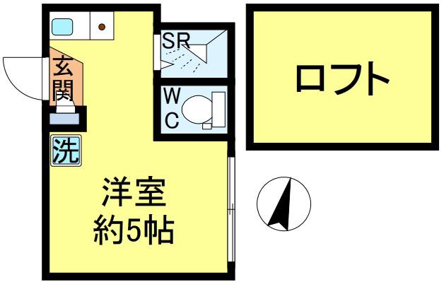 スマイラス新小岩(ワンルーム/2階)の間取り写真