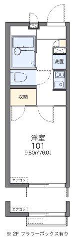 レオパレス華(1K/1階)の間取り写真