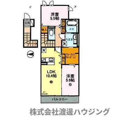 D HOUSE サウス(2LDK/2階)の間取り写真