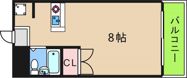 セントレージアーク千本中(ワンルーム/3階)の間取り写真
