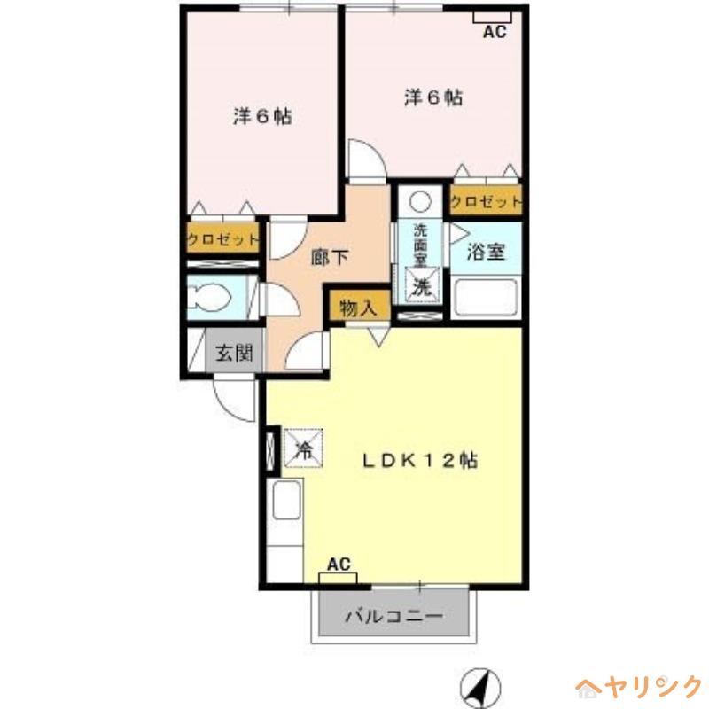 プレストンズ伍番館(2LDK/2階)の間取り写真
