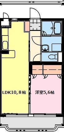 アリエス大町(1LDK/3階)の間取り写真
