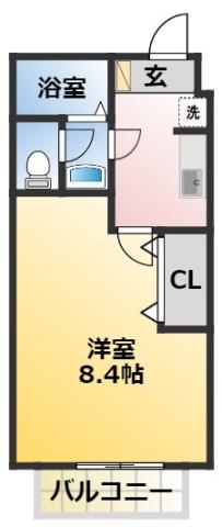 JUNESS-R(1K/1階)の間取り写真