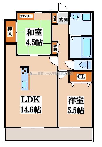 プリンスライフ花園(2LDK/3階)の間取り写真