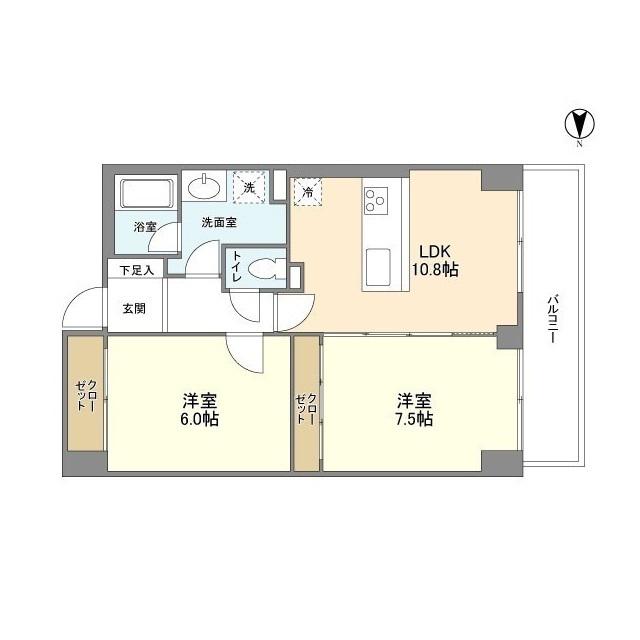 BLANCE SHIBAURA(1SLDK/8階)の間取り写真